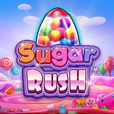 Sugar Rush cluster-pays slot tile in the Lucky Days Casino game lobby